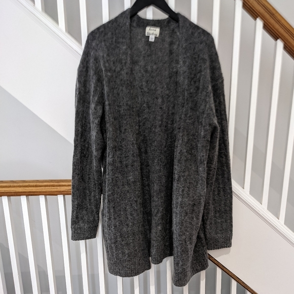 Acne Studios- Raya Short Rib Mohair-blend Cardigan - Small - Picture 3 of 15